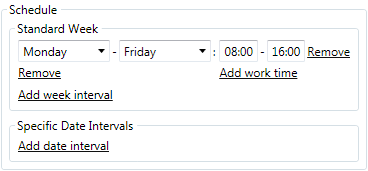 ScheduleDefinitionView screenshot