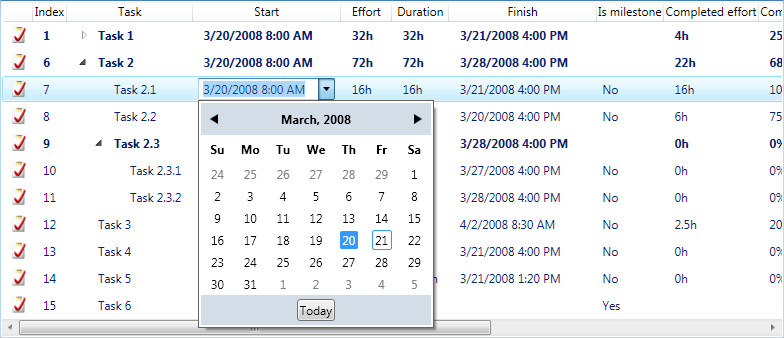 TaskListView screenshot